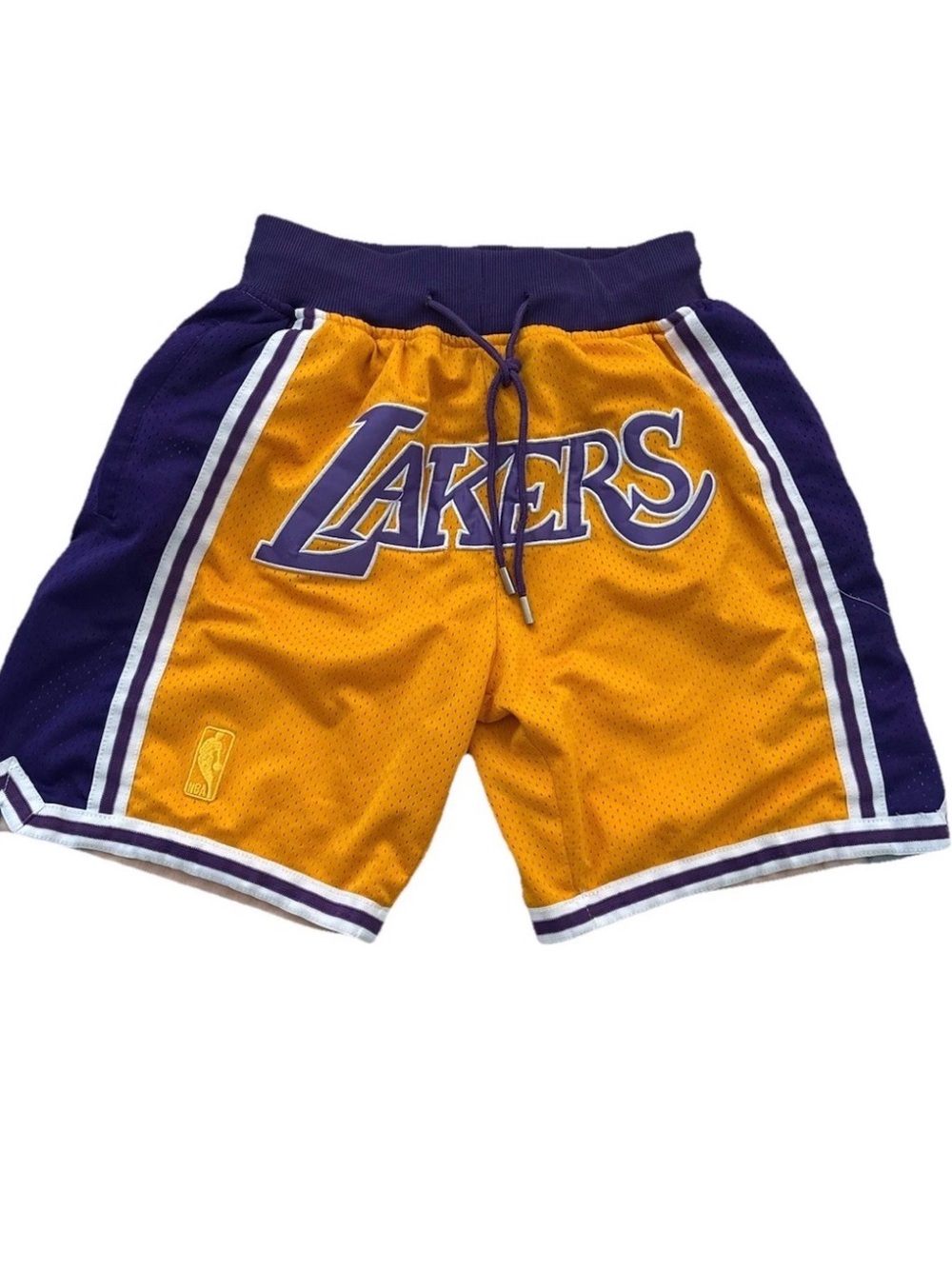 Just Don Los Angeles Lakers 1996-97 Basketball Shorts Men's Size S Yellow Purple